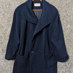 Forecaster Of Boston Womens Blue Long Sleeve Pea Coat Size 14 Single Button
